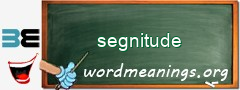 WordMeaning blackboard for segnitude